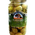 Оливки Браво BRAVO Kimbo Aceitunas Gordales rellenas de pepinillos гіганти фаршировані маринованим огірком, 1 кг