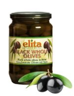 Маслини Еліта ELITA Black Whole Olives з кісточкою, 700 г