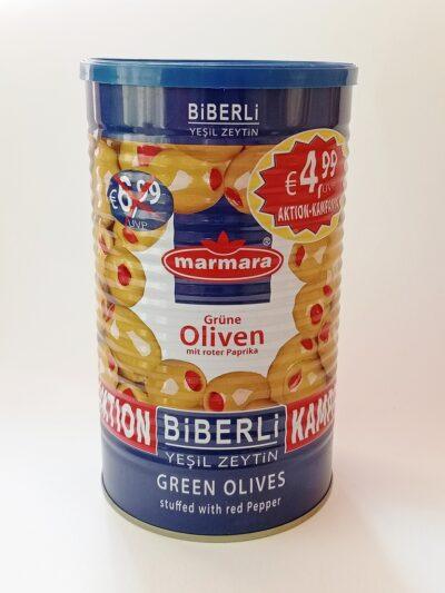Оливки Мармара MARMARA фаршировані червоним перцем