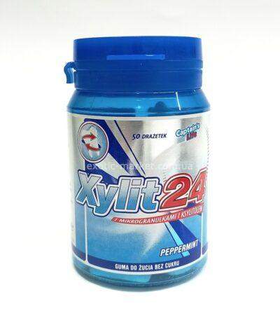 Жувальна гумка Ксиліт Xylit 24 Pepermint без цукру