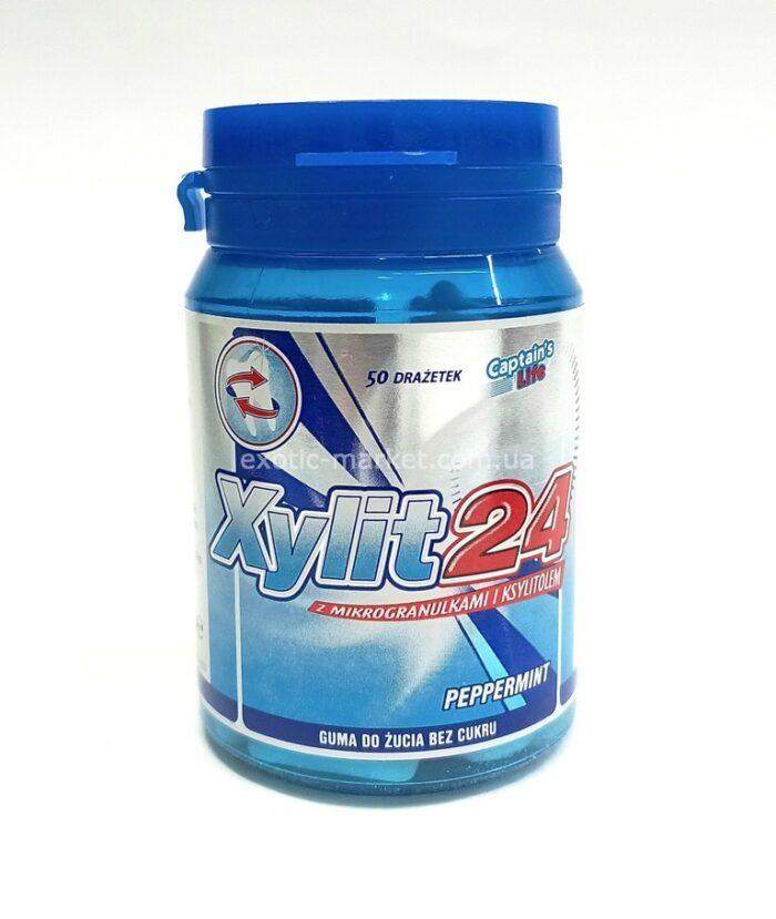 Жувальна гумка Ксиліт Xylit 24 Pepermint без цукру