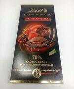 Шоколад Lindt Mousse Erdbeer-Pfeffer 70% чорний з полуницею, 150 г.