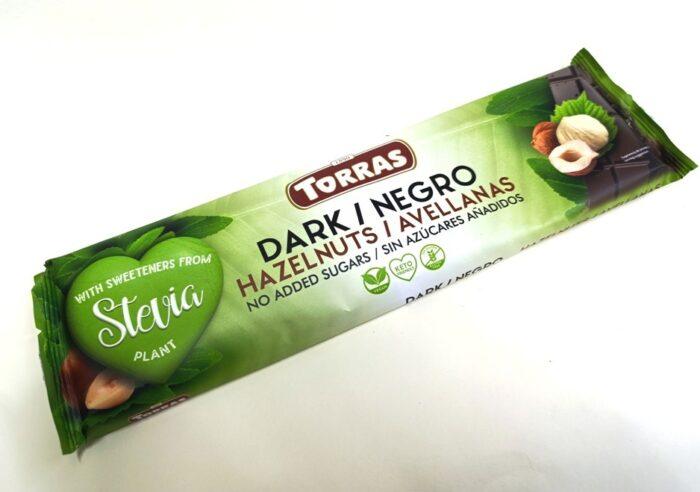 Шоколад Торрас TORRAS чорний з фундуком без цукру