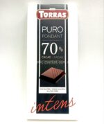 Шоколад TORRAS PURO 70% чорний, без глютену, 200 г.