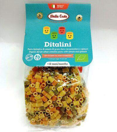 Макарони Далла Коста DALLA COSTA Ditalini томат та шпінат