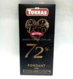 Шоколад TORRAS Zero 72%, екстра-чорний БЕЗ ЦУКРУ, 100 г.