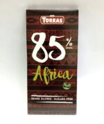 Шоколад TORRAS Negro Africa 85% чорний, БЕЗ ЦУКРУ, 100 г.