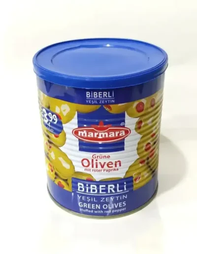 Оливки фаршировані червоним перцем Мармара MARMARA